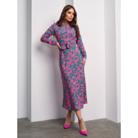 Цветочное платье годе миди длины