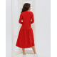 Червоне вільне плаття з довгими рукавами