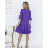 Фіолетове вільне плаття з плісировкою
