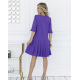 Фиолетовое свободное платье с плиссировкой