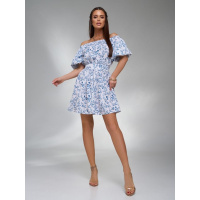 Цветочное платье с объемными рукавами