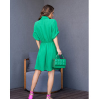 Зелена сукня-сорочка на гудзиках