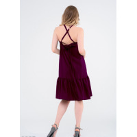 Коротке плаття фіолетову зі схрещеними на спині бретельками