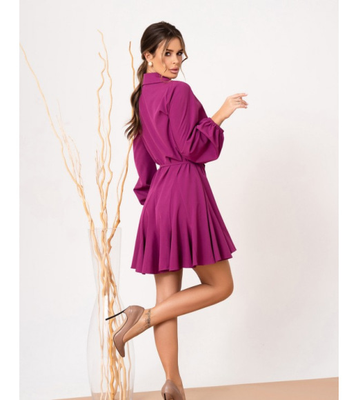 Фіолетова сукня-сорочка з клинами
