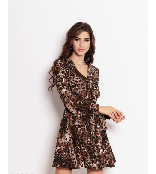 Приталена сукня з леопардовим принтом