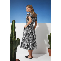 Чорна принтована бавовняна міді сукня Seventeen 2281.6344