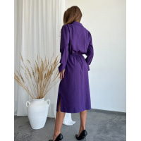 Фіолетова сукня-халат з декольте