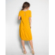 Жовта вільна сукня з короткими рукавами