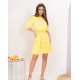 Жовта бавовняна сукня з рюшами