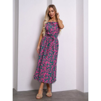 Цветочный сарафан кроя на запах