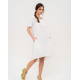 Біла асиметрична сукня-балон
