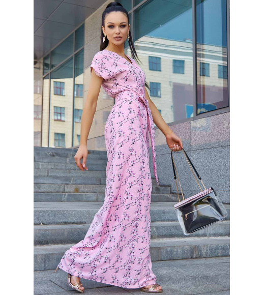 Платье 1165.3555 светло-розовый с розовыми цветами