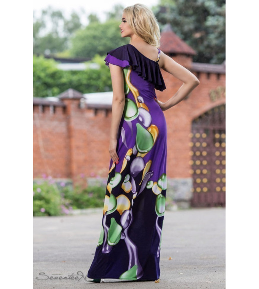 Платье 636.1788 фиолетовый, принт