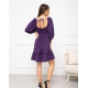 Фіолетова вільна сукня з рукавами-ліхтариками