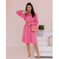 Рожева приталена сукня-сорочка