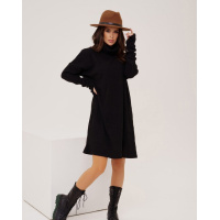Черное свободное платье-гольф из ангоры