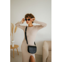 Длинное платье из турецкой ангоры с разрезом цвета капучино Seventeen 2022.5259