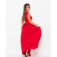 Червоне довге плаття-халат на запах