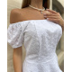 Біла сукня з прошви з відкритими плечима
