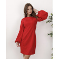 Червоне облягаюче плаття з рукавами-кардинал