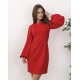 Червоне облягаюче плаття з рукавами-кардинал