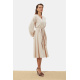 Бежевое муслиновое миди платье Seventeen 2283.6372