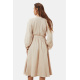 Бежевое муслиновое миди платье Seventeen 2283.6372