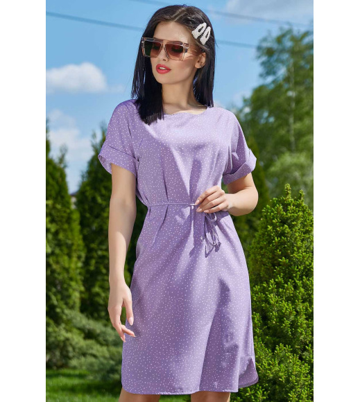 Платье 1172.3507 светло-фиолетовый, принт - горох