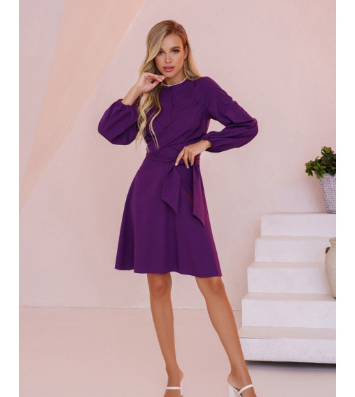 Фіолетова сукня із зав'язками