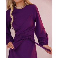 Фиолетовое платье с завязками