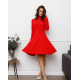 Червоне трикотажне плаття з клинами