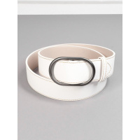 Белый широкий пояс из эко-кожи