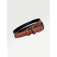 Светло-коричневый ремень с тиснением под питона