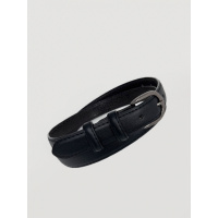 Черный классический ремень из эко-кожи