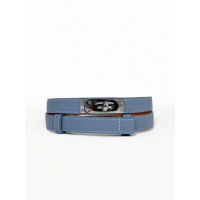 Голубой регулируемый пояс с серебряным замочком