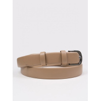 Классический ремень из бежевой эко-кожи