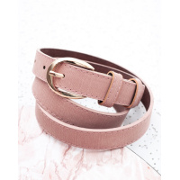 Розовый ремень из фактурной эко-кожи