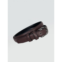 Темно-коричневый ремень с тиснением под питона