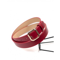 Красный классический ремень из эко-кожи