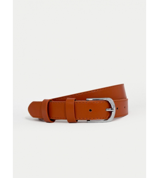 Классический светло-коричневый ремень из эко-кожи