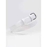 Классический ремень из белой эко-кожи