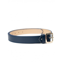 Синий классический ремень из эко-кожи