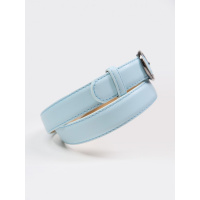 Светло-голубой классический ремень из эко-кожи
