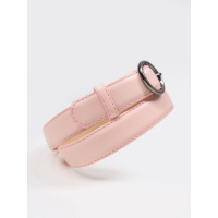 Светло-розовый классический ремень из эко-кожи