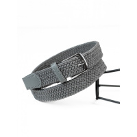 Серый плетеный ремень-резинка