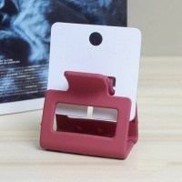 Матовый темно-розовый крабик прямоугольной формы