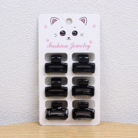 Набор из 6 прямоугольных черных крабиков