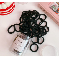 Набор из 50 нейлоновых резинок для волос черного цвета