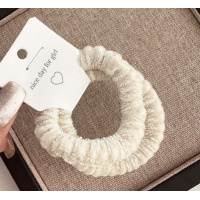 Набор из двух молочных меховых резинок