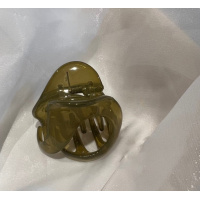 Заколка-краб цвета хаки